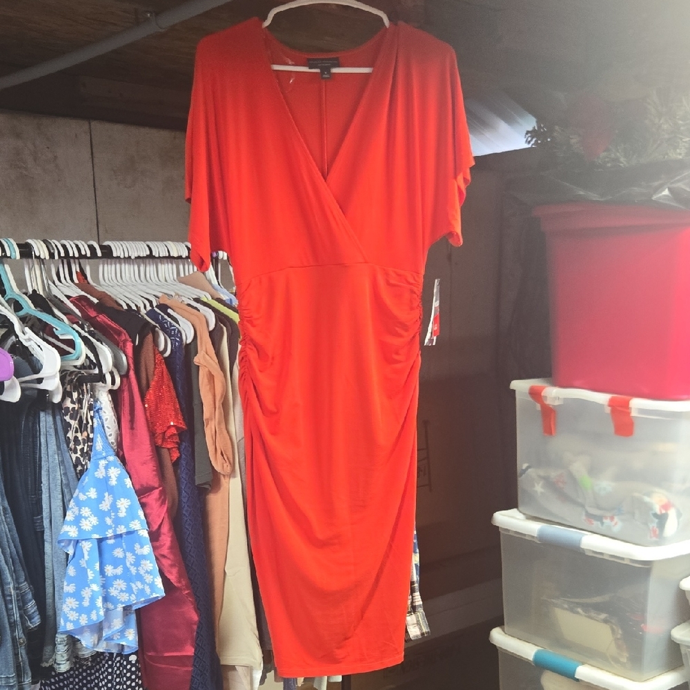 Chic Red Midi Dress